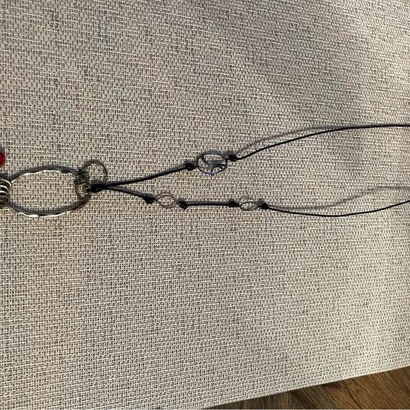 Silpada charm holder necklace with 4 crystal charms - Picture 3 of 4